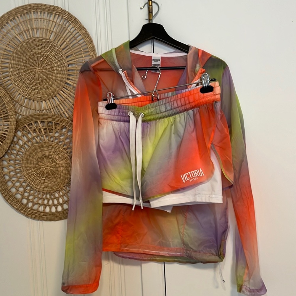 VICTORIA SPORT Athletic Shorts & Jacket Set
